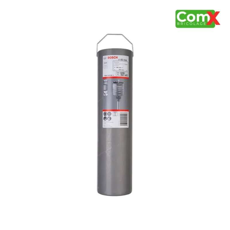 Couronne-trépan Bosch SDS max-9 - 68mm, idéale pour la découpe de trous profonds lors de l'installation de boîtiers électriques, avec des dents en carbure asymétriques pour un perçage rapide et silencieux.