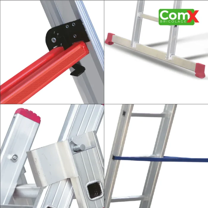 Échelle coulissante aluminium industriel Casaline 2 X 3.55Mt 2*12 Marche