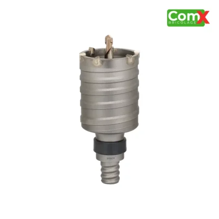 Trépan couronne Bosch SDS max-9 - 68mm, idéale pour la découpe de trous profonds lors de l'installation de boîtiers électriques, avec des dents en carbure asymétriques pour un perçage rapide et silencieux.