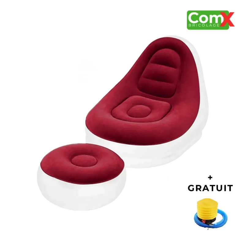 Canapés + Pouf Gonflable – Confort, Style et Mobilité