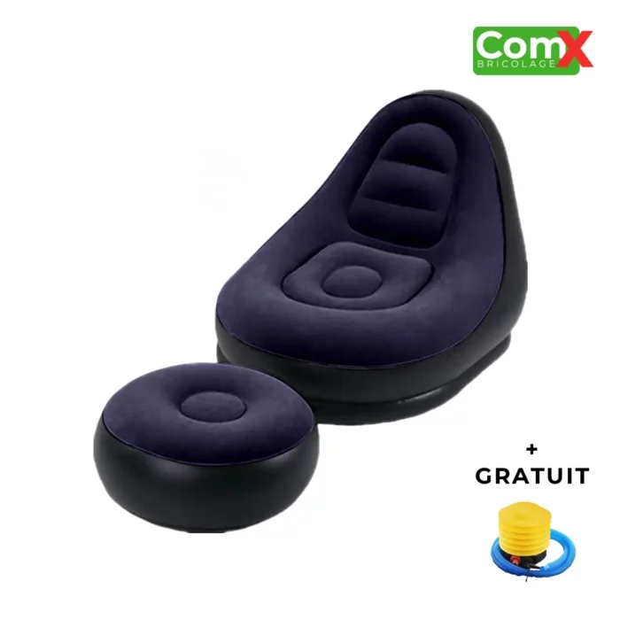 Canapés + Pouf Gonflable – Confort, Style et Mobilité