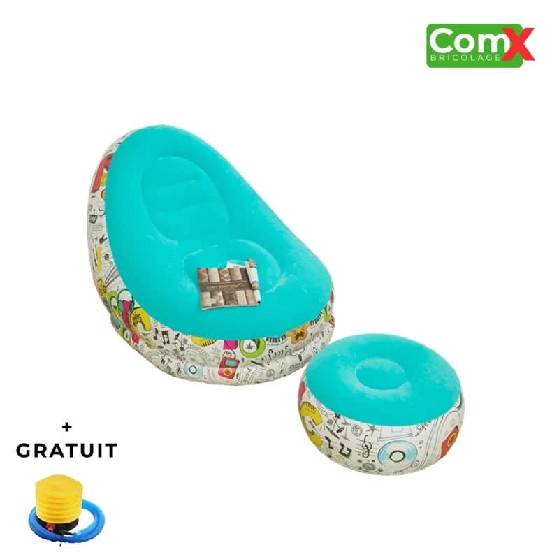 Canapés + Pouf Gonflable – Confort, Style et Mobilité