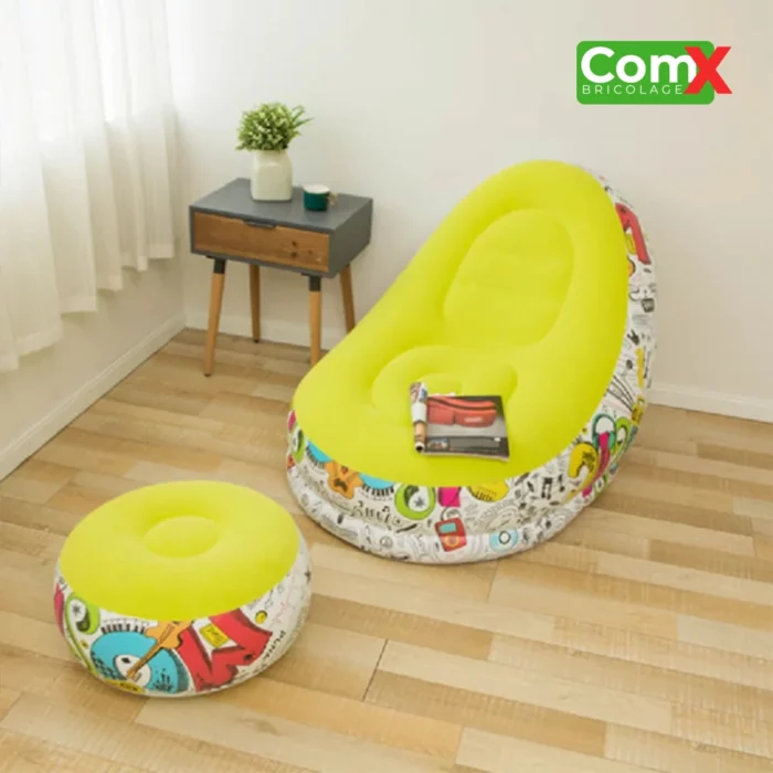 Canapés + Pouf Gonflable – Confort, Style et Mobilité