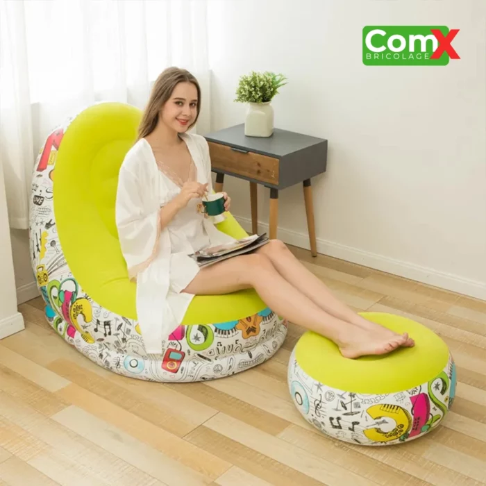 Canapés + Pouf Gonflable – Confort, Style et Mobilité